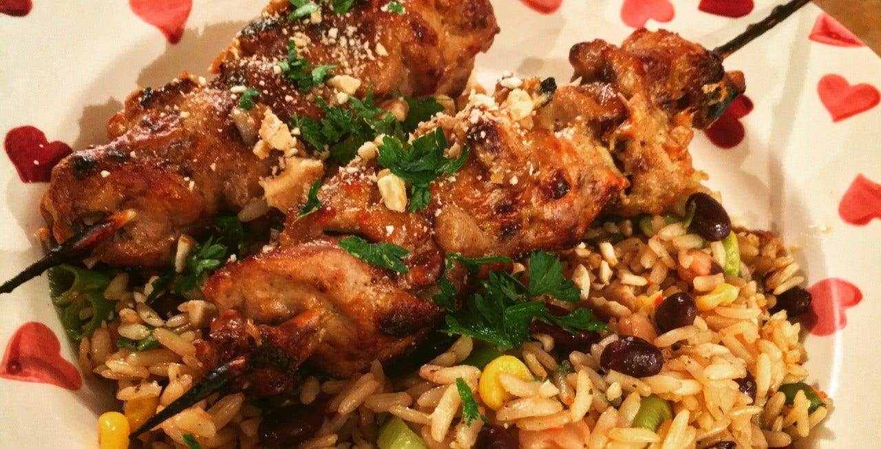 Recipe: Pheasant satay skewers